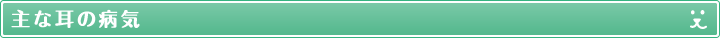 主な耳の病気
