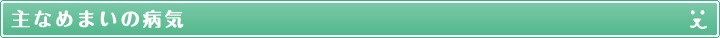 主なめまいの病気